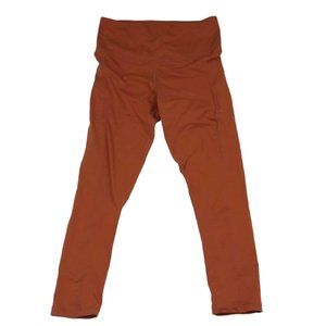 Senita Cropped Running Tights, Dusty Orange, Size Small